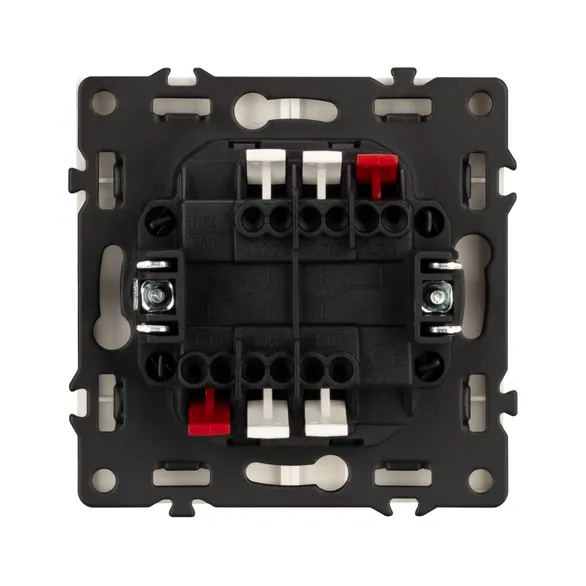 Механизм выключателя двухклавишный проходной SWT-NOBE-MKP2-SFPL-WH (230V, 10A) (Arlight, -)