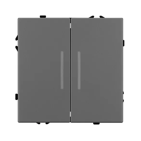 Механизм выключателя двухклавишный непроходной LED SWT-NOBE-MK02-SFPL-L-GR (230V, 10A) (Arlight, -)