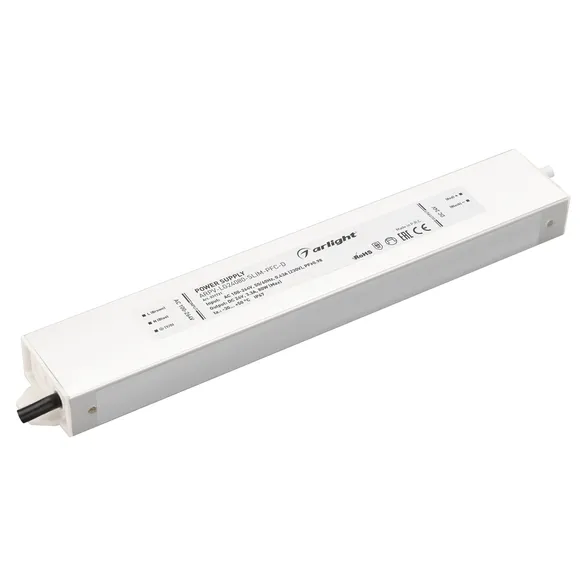 Блок питания ARPV-LG24080-SLIM-PFC-D (24V, 3.3A, 80W) (Arlight, IP67 Металл, 5 лет)