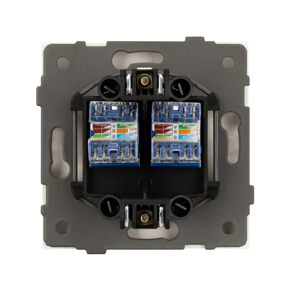 Механизм компьютерной розетки двойной SCT-TENDO-MPC2-PL-GD (RJ-45, CAT6) (Arlight, -)