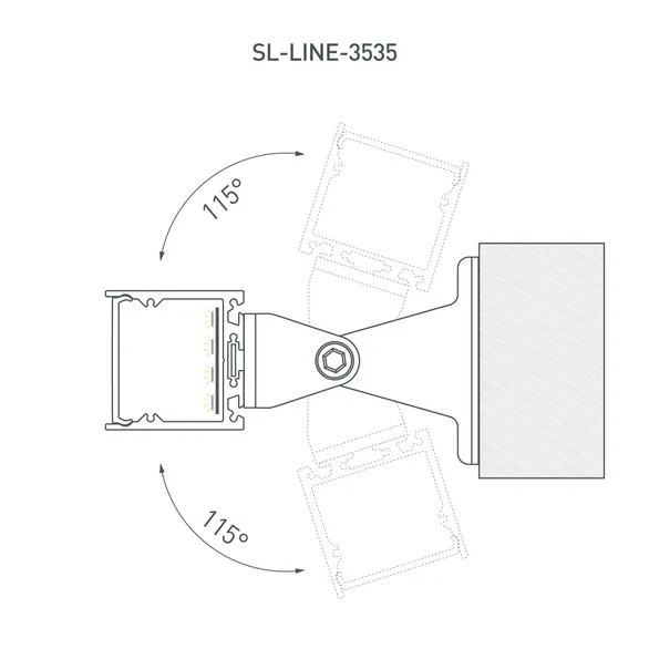 Профиль с экраном SL-LINE-3535-2500 WHITE+OPAL (Arlight, Алюминий)