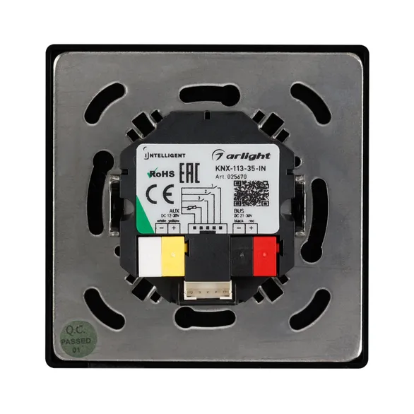 INTELLIGENT ARLIGHT Панель-термостат KNX-113-35-IN (AUX, 20-30V, ext.T-sensor) (IARL, IP20 Пластик, 2 года)