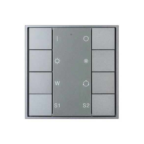 INTELLIGENT ARLIGHT Кнопочная панель DALI-201-23-1G-2SC-RGBW-DT8-IN Silver (BUS, Frame) (IARL, IP20 Металл, 3 года)