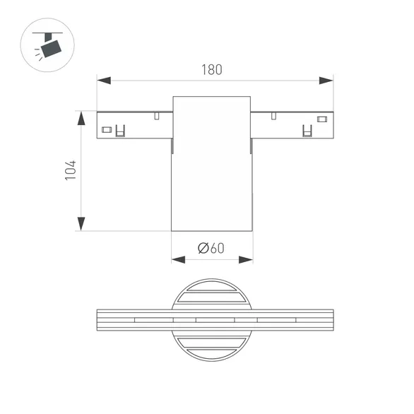 Светильник MAG-ORIENT-AXIO-R60-15W Warm3000 (WH, 24 deg, 48V) (Arlight, IP20 Металл, 5 лет)