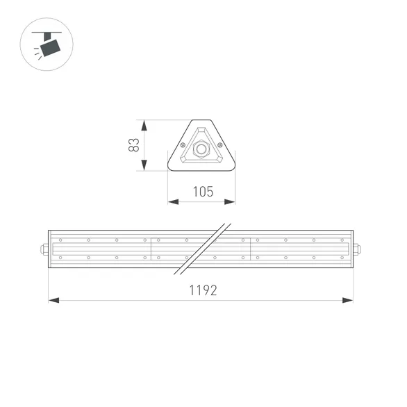 Светильник SP-LAGERN-L1200-200W Day5000 (WH, 90х110 deg, 230V) (Arlight, IP65 Металл, 5 лет)