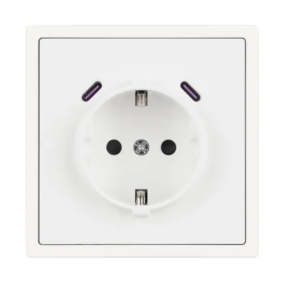 Механизм розетки с USB зарядкой SCT-NOBE-MUCC-SFPL-WH (230V, 16A) (Arlight, -)