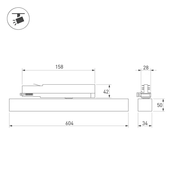 Светильник LGD-FLAT-4TR-S605-25W Warm3000 (WH, 100 deg, 230V) (Arlight, IP20 Металл, 3 года)