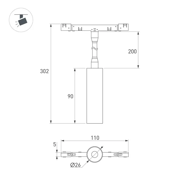 Светильник MAG-MICROCOSM-SPOT-FLEX-R26-5W Day4000 (BK, 24 deg, 24V) (Arlight, IP20 Металл, 5 лет)