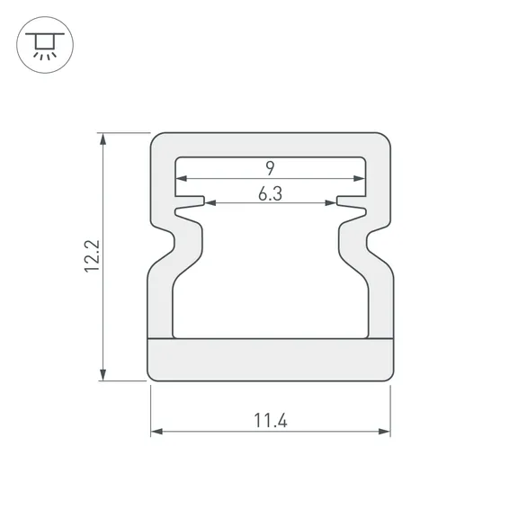 Профиль WPH-LINE-1212-2000 OPAL (Arlight, Пластик)