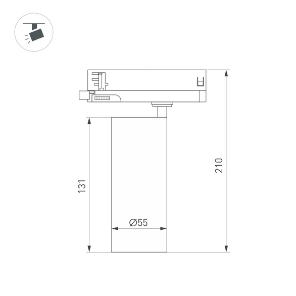 Светильник LGD-SILMA-4TR-R55-4W Day4000 (WH, 4 deg, 230V) (Arlight, IP20 Металл, 5 лет)