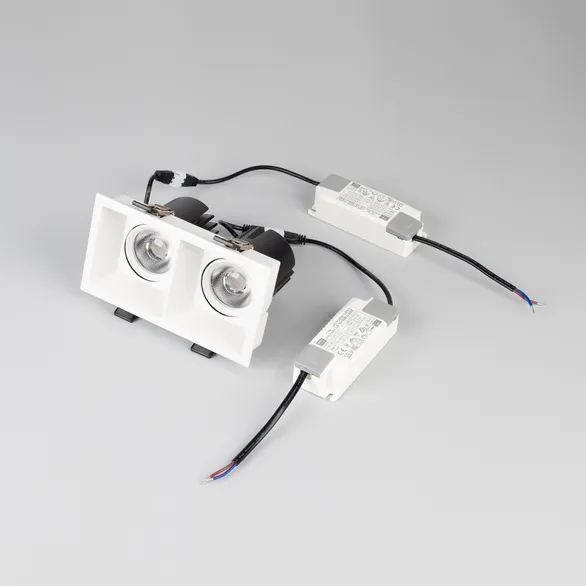 Светильник MS-FLOW-BUILT-S157x85-2x6W Warm3000 (WH, 55 deg, 230V) (Arlight, IP20 Металл, 5 лет)