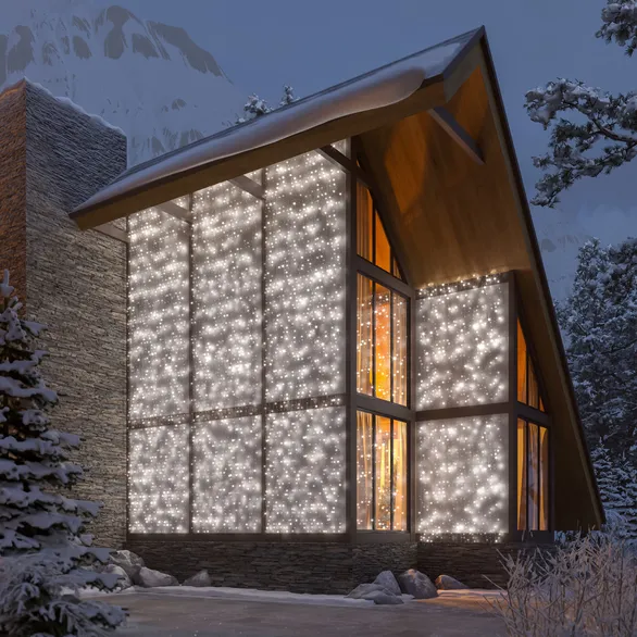 Светодиодная гирлянда ARD-CURTAIN-CLASSIC-2000x3000-CLEAR-760LED White (230V, 60W) (Ardecoled, IP65)