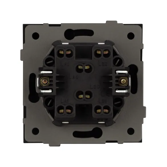 Механизм выключателя двухклавишный проходной SWT-TENDO-MKP2-SFPL-GR (230V, 10A) (Arlight, -)
