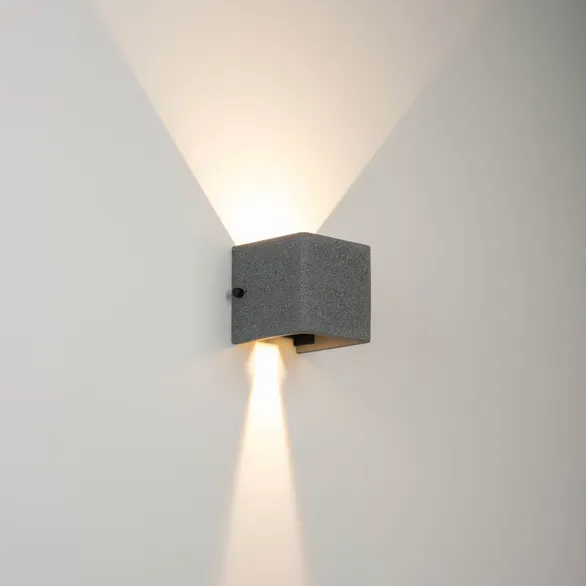 Светильник LGD-PERAN-WALL-S120x120-6W Warm3000 (BK, 0-80 deg, 230V) (Arlight, IP65 Бетон, 3 года)