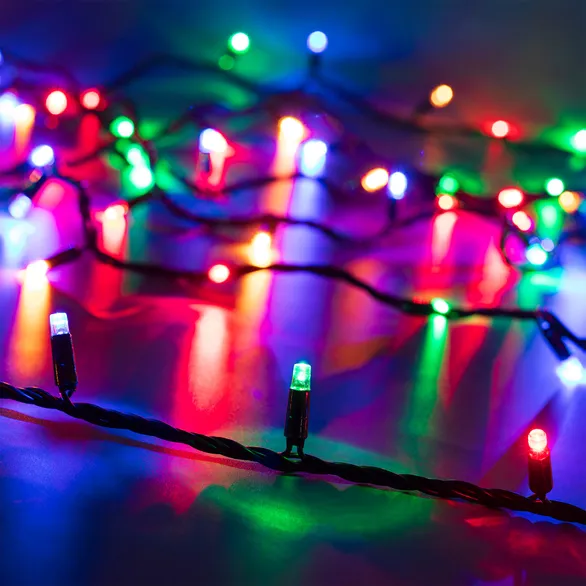 Светодиодная гирлянда ARD-STRING-CLASSIC-10000-BLACK-100LED-LIVE RGB (230V, 7W) (Ardecoled, IP65)
