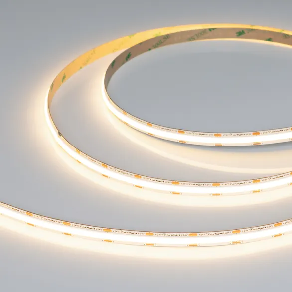 Светодиодная лента COB-X560-10mm 24V Warm3000 (5-15 W/m, IP20, 5m) (Arlight, -)