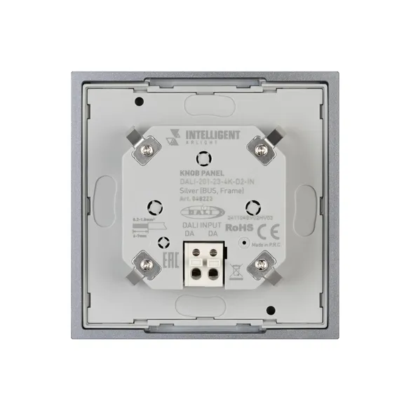 INTELLIGENT ARLIGHT Кнопочная панель DALI-201-23-4K-D2-IN Silver (BUS, Frame) (IARL, IP20 Металл, 3 года)