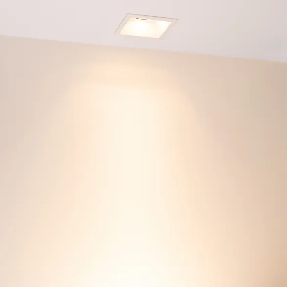 Светильник MS-FLOW-BUILT-S85x85-12W Warm3000 (WH, 55 deg, 230V) (Arlight, IP20 Металл, 5 лет)