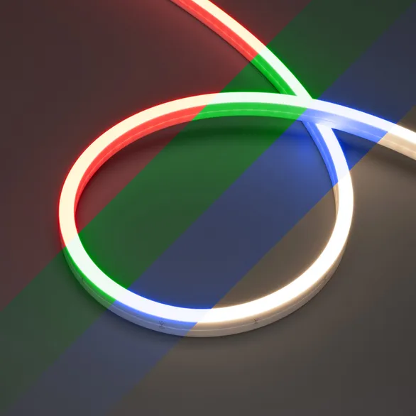 Светодиодная лента герметичная NOVA-SIDE-PU-B84-12x20mm 24V RGB-Day (15 W/m, IP68, 3m, wire x1) (Arlight, Полиуретан)