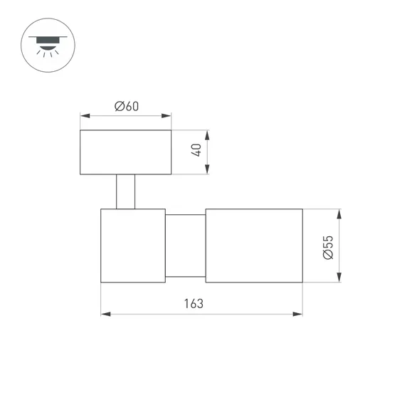 Светильник SP-ARTEMIS-SURFACE-FLAP-R55-12W Warm2700 (WH, 8-80 deg, 230V) (Arlight, IP20 Металл, 5 лет)