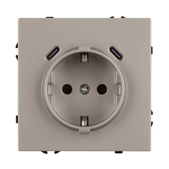 Механизм розетки с USB зарядкой SCT-NOBE-MUCC-SFPL-CA (230V, 16A) (Arlight, -)