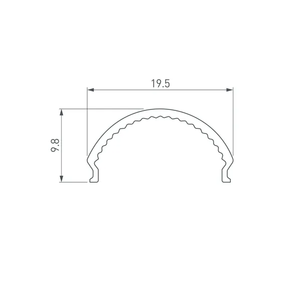 Экран ARH-WIDE-B-H20-2000 Round Opal-PM (Arlight, Пластик)