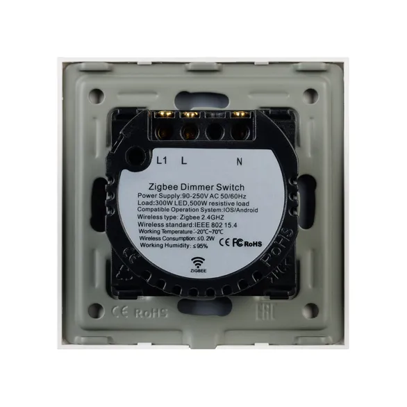 Светорегулятор сенсорный с Zigbee управлением SWT-OMALI-SD3-ZB-GD (250V, 500W) (Arlight, Стекло)