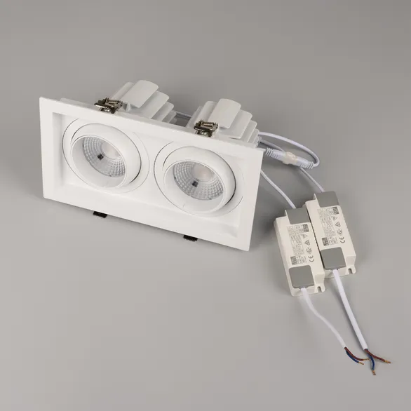 Светильник MS-VORTEX-BUILT-S250x140-2x30W Warm3000 (WH-WH, 50 deg, 230V) (Arlight, IP20 Металл, 5 лет)