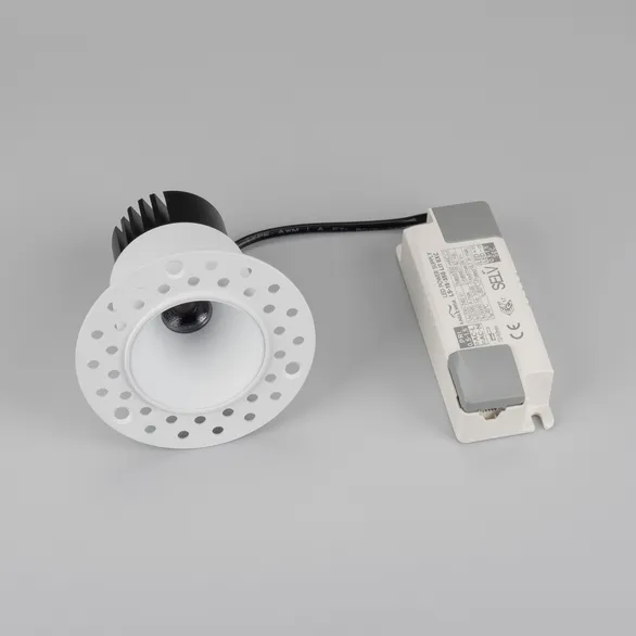 Светильник MS-INVISIO-TRIMLESS-R55-15W Warm3000 (WH-WH, 36 deg, 230V) (Arlight, IP54 Металл, 5 лет)