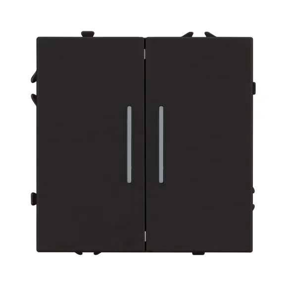 Механизм выключателя двухклавишный проходной LED SWT-NOBE-MKP2-SFPL-L-BK (230V, 10A) (Arlight, -)