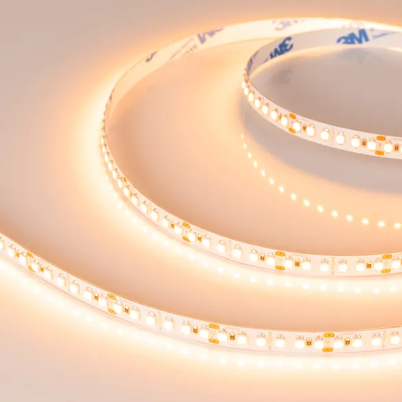 Светодиодная лента RT-A180-8mm 24V Warm2400 (14.4 W/m, IP20, 3528, 5m) (Arlight, Открытый)