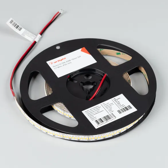 Светодиодная лента ULTRA-A288-10mm 24V White6000 (17 W/m, IP20, 5m) (Arlight, высок.эфф.200 лм/Вт)