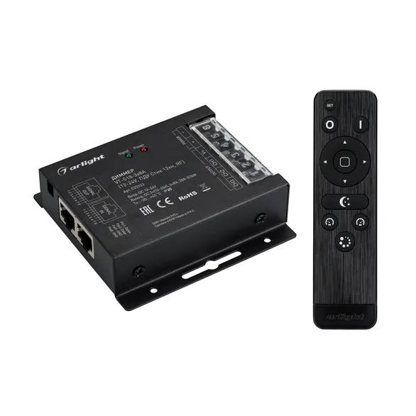 Диммер VT-S18-3x8A (12-24V, ПДУ Стик 12кн, RF) (Arlight, IP40 Металл, 3 года)