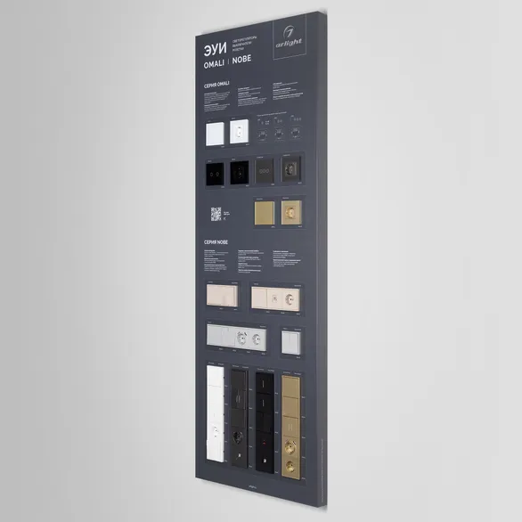 Стенд Электроустановки NOBE-OMALI-E3-1760x600mm (DB 3мм, пленка) (Arlight, -)
