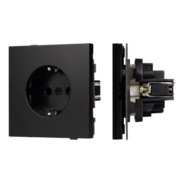 Механизм электрической розетки SCT-TENDO-MEU1-PL-BK (230V, 16A) (Arlight, -)