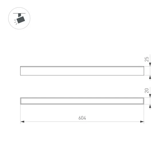 Светильник MAG-FLAT-25-L600-18W Warm3000 (WH, 100 deg, 24V) (Arlight, IP20 Металл, 3 года)