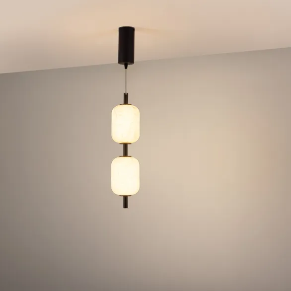 Светильник SP-CARAMELA-HANG-R120-7W Warm2700 (BK, 300 deg, 230V) (Arlight, IP20, Натуральный шелк, 3 года)