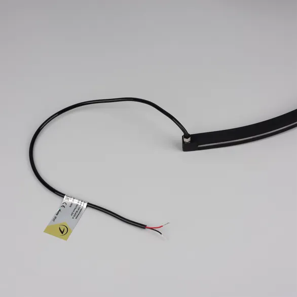 Светодиодная лента герметичная NOVA-TOP-BLACK-A120-16x15mm 24V Warm3000 (10 W/m, IP67, 2835, 5m, wire x2) (Arlight, Вывод боковой, 5 лет)