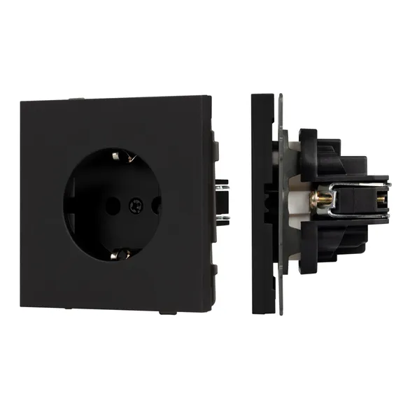Механизм электрической розетки SCT-TENDO-MEU1-SFPL-BK (230V, 16A) (Arlight, -)