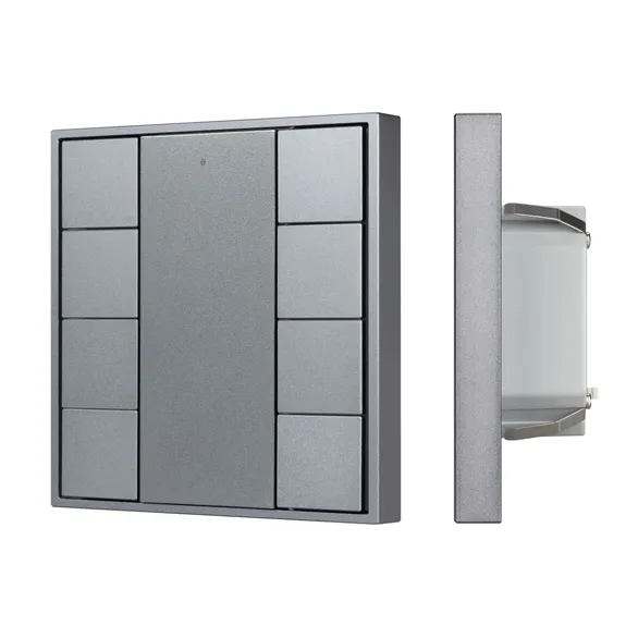 INTELLIGENT ARLIGHT Кнопочная панель DALI-201-23-8K-D2-IN Silver (BUS, Frame) (IARL, IP20 Металл, 3 года)