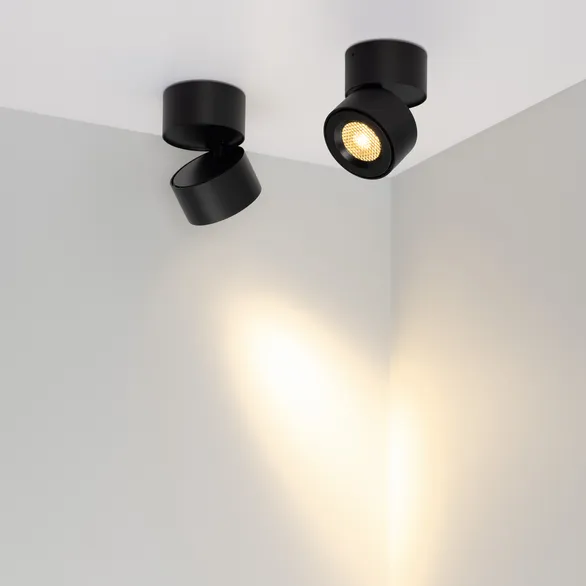 Светильник SP-POINT-SURFACE-R85-12W Warm3200-MIX (BK, 15 deg, 230V) (Arlight, IP20 Металл, 5 лет)