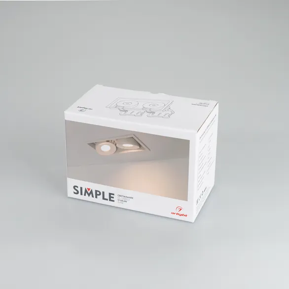 Светильник CL-SIMPLE-S148x80-2x9W Day4000 (WH, 45 deg) (Arlight, IP20 Металл, 3 года)