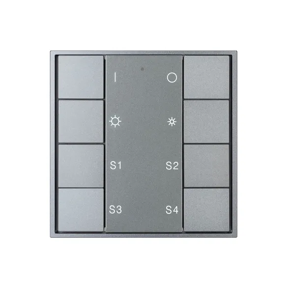 INTELLIGENT ARLIGHT Кнопочная панель DALI-201-23-1G-4SC-DIM-DT6-IN Silver (BUS, Frame) (IARL, IP20 Металл, 3 года)