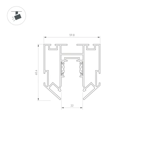 Трек встраиваемый MAG-ORIENT-TRACK-2653-STR-G-3000 (WH) (Arlight, IP20 Металл, 3 года)