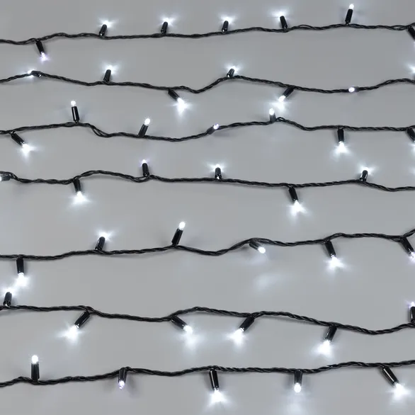 Светодиодная гирлянда ARD-STRING-CLASSIC-10000-BLACK-100LED-FLASH WHITE (230V, 7W) (Ardecoled, IP65, 1 год)