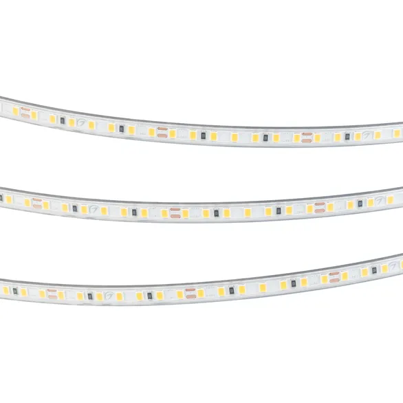 Светодиодная лента герметичная RTW-PS-A140-7mm 24V Warm3000 (10 W/m, IP67, 5m) (Arlight, CRI>90)