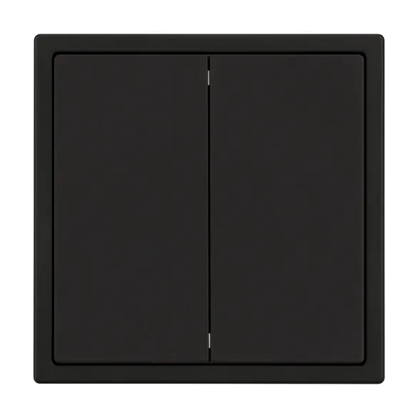 Механизм выключателя двухклавишный перекрёстный SWT-NOBE-MKX2-SFPL-BK (230V, 10A) (Arlight, Черный оникс)