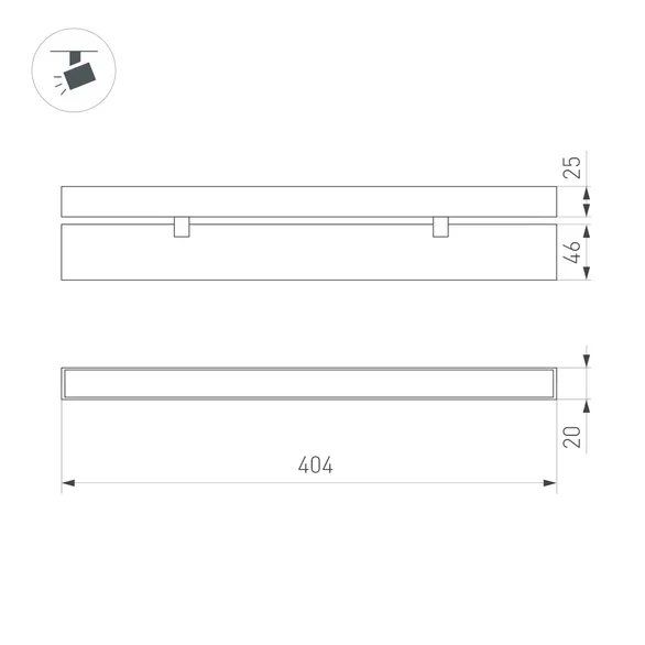 Светильник MAG-FLAT-FOLD-25-S400-12W Day4000 (WH, 100 deg, 24V) (Arlight, IP20 Металл, 3 года)