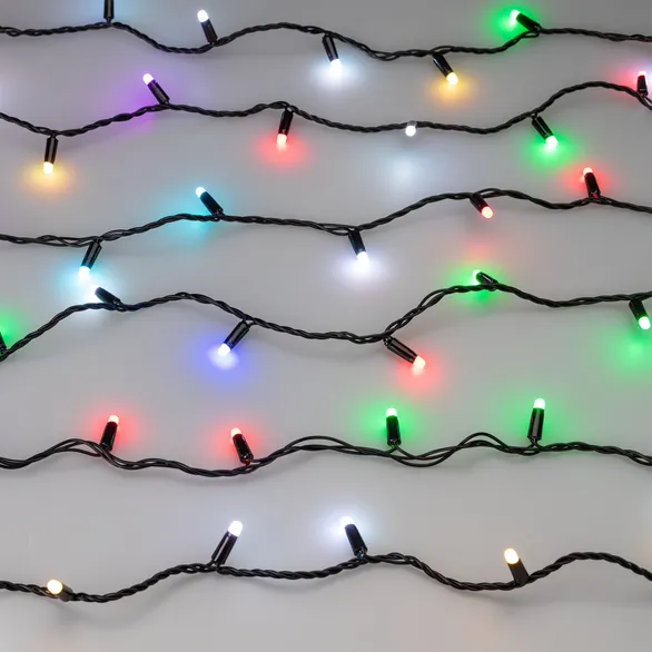 Светодиодная гирлянда ARD-STRING-CLASSIC-20000-BLACK-200LED-MILK-SYNC RGB (230V, 13W) (Ardecoled, IP65)