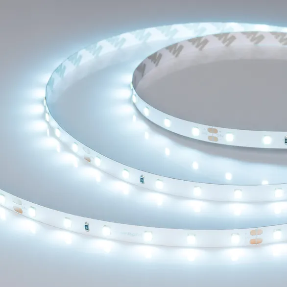 Светодиодная лента RT-A60-8mm 24V Ice Blue (4.8 W/m, IP20, 5m) (Arlight, -)